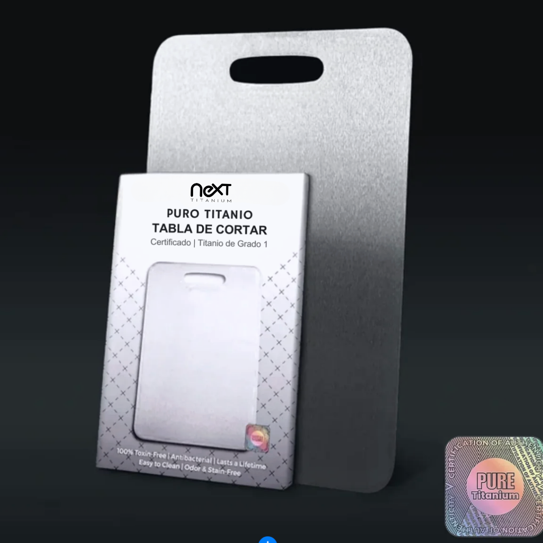Tabla de Cortar de Titanio Puro TitaniumFlame Certificada - Diseño actualizado V2.0